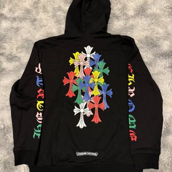 Chrome Hearts Multi Color Cross Cemetery Hoodie Size Medium or Large - Picture 2 of 5